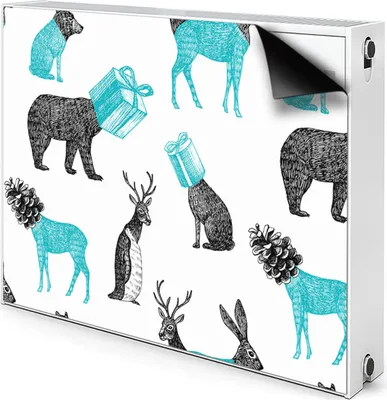 Produktbild von Magnet Radiator Magnet Mat Heizkörperverkleidung Heizkörper-Abdeckung Heizung 110x60 cm  - Tiere