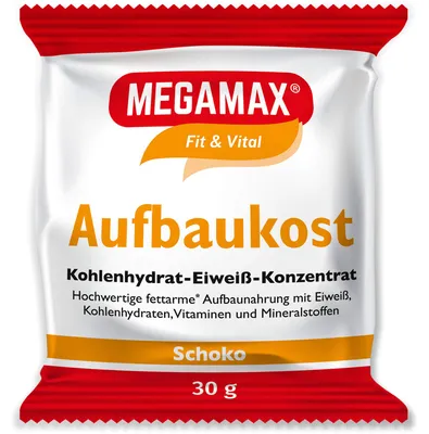 Obrázok produktu pre MEGAMAX Fit & Vital sacharidovo-proteínový koncentrát s príchuťou čokolády, 30 g prášku
