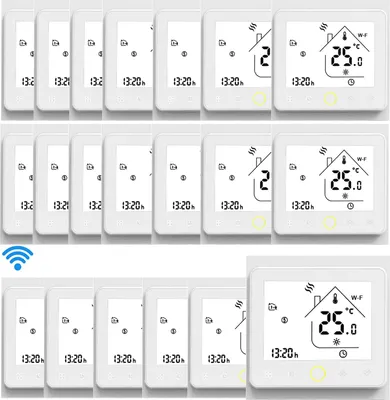 Produktbild von 20X Wifi Smart Wassererwärmung Thermostat Temperaturregler APP Control 5A Kompatibel mit Alexa / Google Home Raumthermostate Fussbodenheizung für zu Hause - Weiss