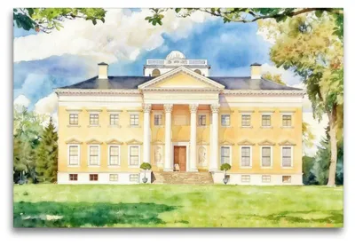 Produktbild von Premium Textil-Leinwand 120x80cm quer Schloss Wörlitz | Wandbild, HD-Bild auf Keilrahmen, Fertigbild auf hochwertigem Vlies, Leinwanddruck von Claudia Kleemann