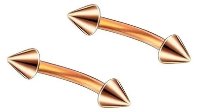Zdjęcie produktu dla Kolczyki piercing srebrzyste stożek stal chirurgiczna 16G dla mężczyzn 2