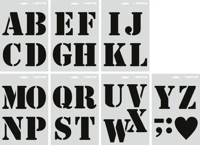 Produktbild von Schablonen-Set "XL Buchstaben"