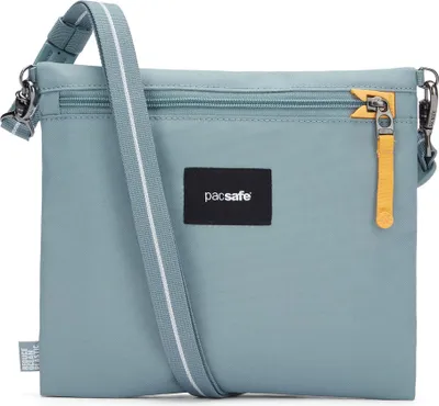 Produktbild von pacsafe Umhängetasche Pacsafe Go Crossbody Pouch Fresh Mint blaugrau