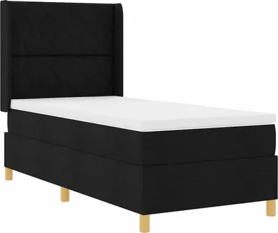 Obrázek produktu pro vidaXL Skříňová postel s matrací černá 140 x 200 cm látka