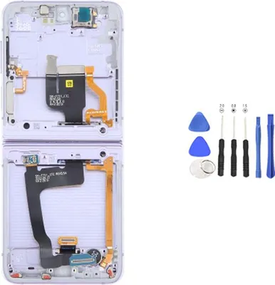 Produktbild von Für Samsung Galaxy Z Flip 4 SM-F721 LCD Display mit Rahmen Touchscreen Lila