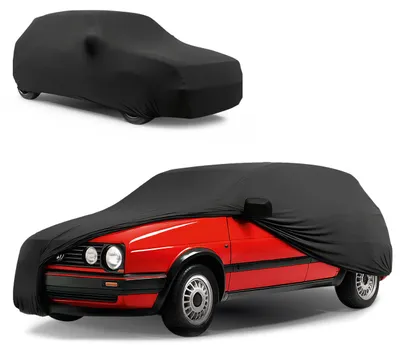 Produktbild von WALSER Abdeckung Auto Indoor Stretch, Autoabdeckung Winter, staubdichte Autogarage Abdeckung, Autoplane Winter, Autogarage Abdeckung Winter, Abdeckung für Auto, Auto Abdeckplane Größe 1 schwarz
