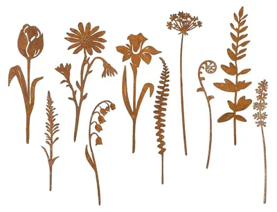 Image de Omgoods - Ensemble de 10 décorations de jardin en métal