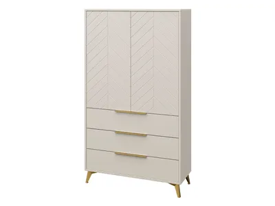 Image de Armoire large 104 cm avec tiroirs XELA – beige sable