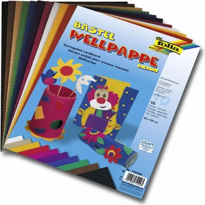 Zdjęcie produktu dla 10x Folia 741080 Tektura falista 50 x 70 cm szara