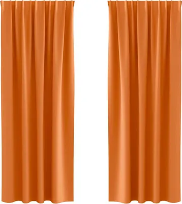 Produktbild von vidaXL Verdunkelungs-Vorhänge mit Ringen 2 stk. Helles Orange