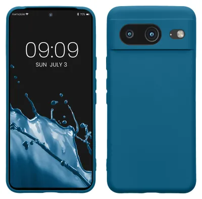 Produktbild von kwmobile Slim Case kompatibel mit Google Pixel 8 Hülle - Handyhülle aus Silikon in Karibikblau