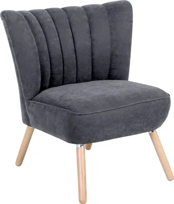 Produktbild von Max Winzer Sessel Alessandro - Velourstoff anthrazit - Maße: 70 x 66 x 80 cm