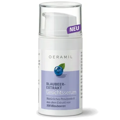 Produktbild von OERAMIL Blaubeer-Extrakt Gesichtsserum mit natürlichem Provitamin A, 30 ml