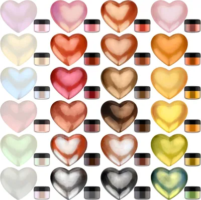 Productafbeelding van Metallic Pigment Poeder - 24 kleuren epoxyhars pigment fijn poeder voor kunsthars kunstwerken - Schilderen