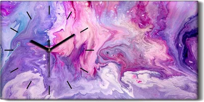 Produktbild von Küchenuhr Bürouhr Leinwand Uhr Geräuschlos Kunstdruck 60x30 Abstrakte Kunst - schwarze Hände