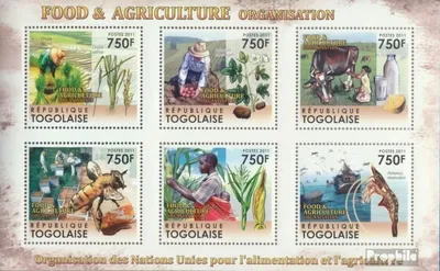Produktbild von Briefmarken Togo 2011 Mi 4093-4098 Kleinbogen (kompl. Ausgabe) postfrisch Landwirtschaftsorganisation