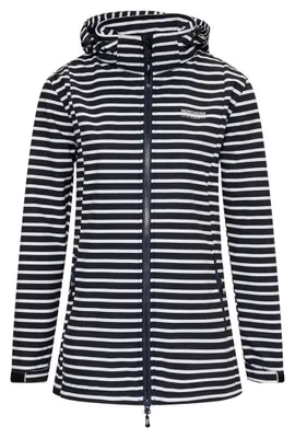 Zdjęcie produktu dla Nordberg Breton - Softshellowa kurtka letnia damska - granatowy/ciemnoniebieski w paski - rozmiar S