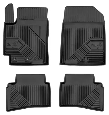 Image de Tapis de sol en caoutchouc pour Kia Rio IV 2016-2020 – 4 pièces, noirs, sur mesure