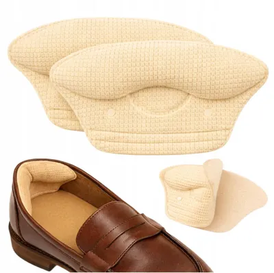 Produktbild von Schaumstoff-Ferseneinlagen für große Schuhe - Einlegbare Schutzeinlagen - gegen Scheuern - Beige