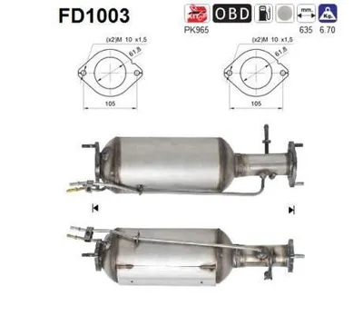 Obrázek produktu pro Filtr Pevných Částic Dpf Ford Mondeo 2.2Tdci Euro 4