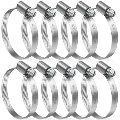 Obrázek produktu pro Svorky, 50-70 mm, 8 kusů, nastavitelné svorky z nerezové oceli