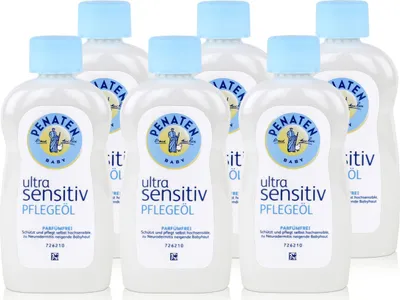 Produktbild von Penaten Baby ultra sensitiv Pflegeöl 200ml - Parfümfrei (6er Pack)