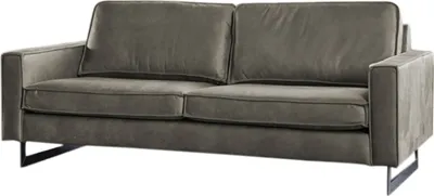 Produktbild von KAWOLA Sofa VILNIUS 3-Sitzer Kunstleder mit Lederanteil anthrazit