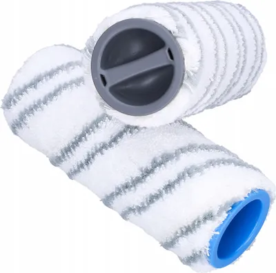 Two cleaning rollers for a floor cleaner.