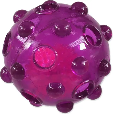 Immagine prodotto di Giocattolo per cani Fantasy Glow Ball in gomma TPR viola 8 cm