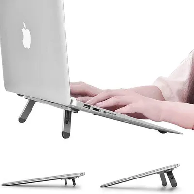 Produktbild von Famanu Laptopständer - Mini faltbarer Aluminium Notebookständer - kompatibel mit 10-15,6 Zoll Laptops
