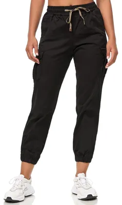 Imagen del producto de Pantalón cargo para mujer Tazzio, corte regular, modelo F600, color negro, talla M