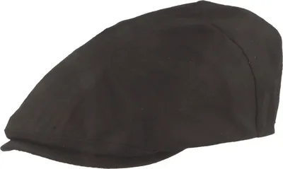 Leichte Sommer-Flatcap aus reinem Leinen von Hut-Breiter in schwarz