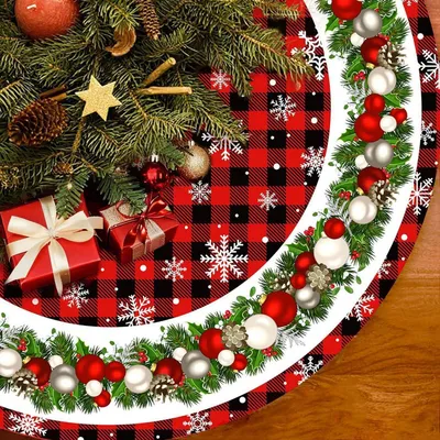 Produktbild von Weihnachtsbaumdecke Rund 120cm Polyester Glocke