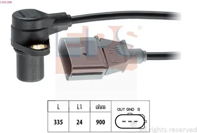 Zdjęcie produktu dla Czujnik wału korbowego EPS 1.953.398, impulsator do AUDI A6 Avant (4F5, C6)