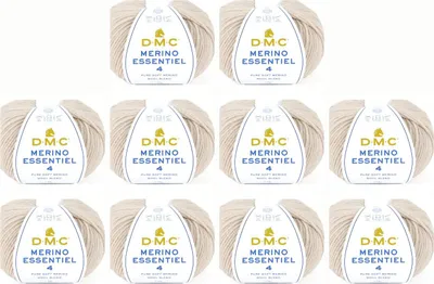 Obrázek produktu pro 10x DMC Merino Essentiel-4 – vysoce kvalitní příze typu Aran ze 50 % merino vlny a 50 %.Polyakrylu, 8149, (barva 851)