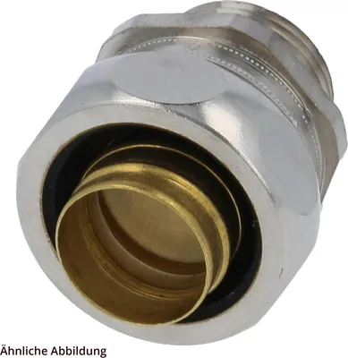 Produktbild von FLEXA FWD 21-BL Metallverschraubung gerade Gewinde PG16x1,41 für Schlauch-Außendurchmesser 21,0mm für