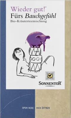 Produktbild von Sonnentor Fürs Bauchgefühl Tee Wieder gut! , Kräutertee, 27 g, Zitrone, 1,5 g, Blaue Malve (Käsepappel)  Krauseminze  Zitronenmelisse  Griechischer Bergtee ..., 18 Stück(e)