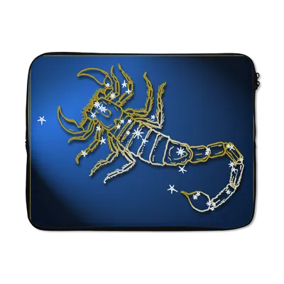 Produktbild von MuchoWow® Laptop Hülle 17 Zoll Laptoptasche Sternzeichen - Skorpion - Zipper - Schutzabdeckung