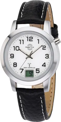 A close-up studio shot of a wristwatch.
