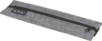 Obrázek produktu pro Herlitz 50033294, Měkké pouzdro na tužky, Textil, Šedá, Jednobarevný, Zip, Chlapec/děvče