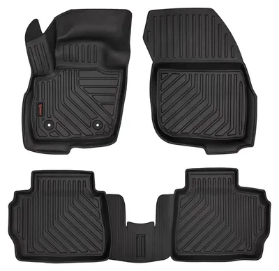 Produktbild von Gummi-Fußmatten für Ford Mondeo MK5 2014-2022 (Limousine/Kombi) – 4-tlg, Schwarz, passgenau