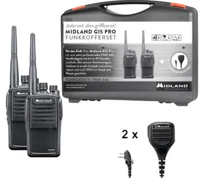 Produktbild von Midland G15 Pro NC PMR Funkkofferset 2-teilig