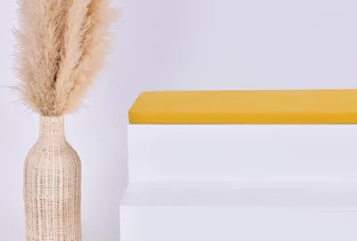 Produktbild von KraftKids Sitzauflage Doppelkrepp Gelb Mustard Kallax 4er Regal: 147 x 39 cm