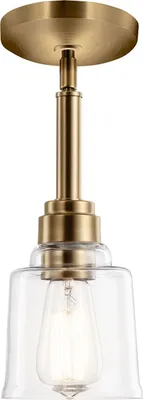Obrázek produktu pro Závěsné svítidlo kovové sklo kulaté Ø 12,4 cm V: max. 145,5 cm ve zvětralé mosazi ve vintage designu