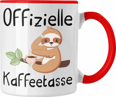 Produktbild von Trendation - Offizielle Kaffeetasse Geschenk Kaffeetrinker Geschenkidee Kaffee-Tasse (Rot)