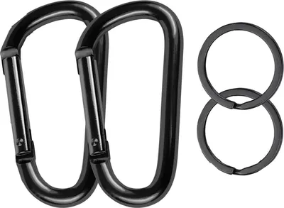 Produktbild von 2 Stück Karabinerhaken, Karabinerhaken Aluminium, 69 mm Karabiner Set, Schlüsselkarabiner für Hängematten, Campingzubehör, Schaukel