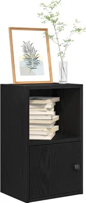Productafbeelding van Maison Exclusive - Boekenkast, zwart, eikenlook, 31x24x52 cm, houtvezel