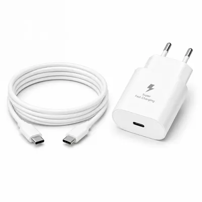 Produktbild von 25W Ladegerät für Samsung Galaxy mit 1m USB-C Ladekabel – USB-C Schnellladegerät Netzteil für S-Serie, Ultra, Plus, FE, A-Serie & Tab