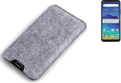 Produktbild von K-S-Trade Filz Handyhülle kompatibel mit ZTE Blade 11 Prime Schutzhülle Filztasche Filz Tasche Case Sleeve Handy Hülle Filzhülle grau