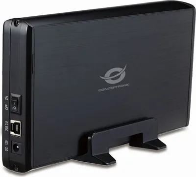 Produktbild von Conceptronic CHD3DUSB3, HDD-Gehäuse, 3.5", SATA, Serial ATA II, 4,8 Gbit/s, USB Anschluss, Graphit